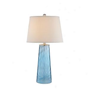 Blue Wav eGlass Cone 28in Table Lamp