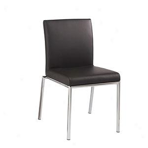 Brooke Brown Faux Leather Dining Chair