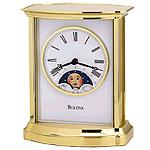 Bulova Bethel I Moonphase Gold Table Clock