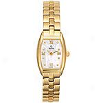 Bulova Women's Gold-tone Oblong Bracelet Watch