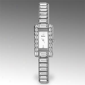 Bulova Womens Swarovski Crystal Watch
