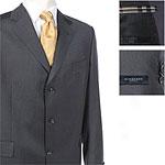 Burberry Wool Three Button Solid Suit