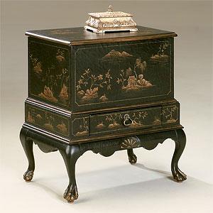 Butler Chinoiserie Hand Painted File Cabinet