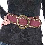 Calvin Klein Wide Studded Suede Belt