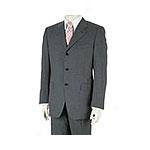 Canali 3-button Light Grey Striped Suit