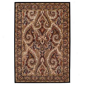 Capel Vente Paisley Black Hand Tufted Wopl Rug