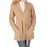 Carol Roee Belted Cable Knit Cardigan