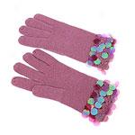 Carolina Amato Cashmere Gloves With Sequins