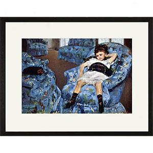 Cassatt Small Girl In Blue Framed Print