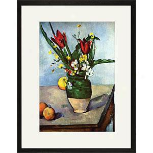 Cezwnne Still Life With Tulips And Apples Print