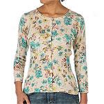 Charlotte Tarantola Beige Floral Print Sweater