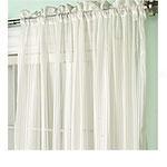 Chiffon Stripe Semi Sheer Rod Pocket Panel Set