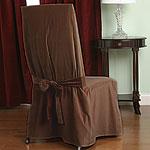 Chocolate Velvet Dining Room Chair Cover