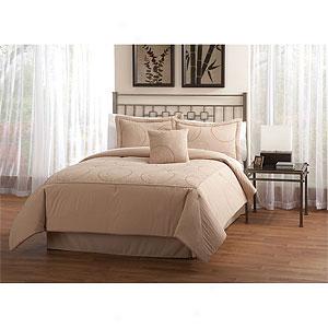 Circlez Taupe 4pc Comforter Set