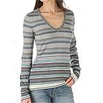 City Unlimited Silk & Cotton Blend Striped Sweater