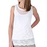 City Unlimited White Tank With Mesh Overlay