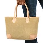 Claudia Small Suede & Leather Tote Bag