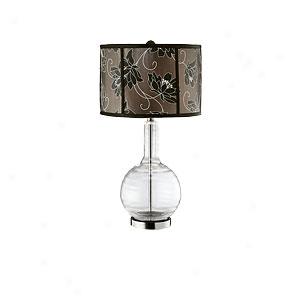 Clear Glass Gourd 26.5in Table Lamp