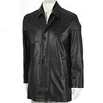 Cole Haan Black Leather Jacket With Zip-out Liner