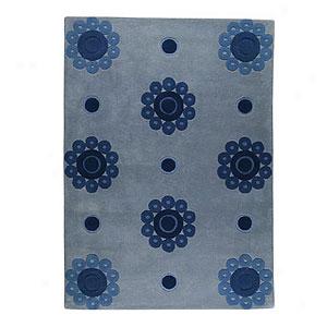 Como Blue Hand Tufted New Wool Rug