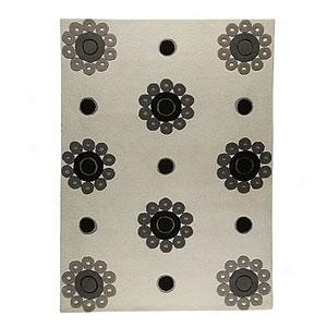 Como White And Grey Hand Tufted New Wool Rug
