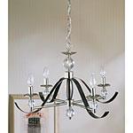 Contemporary 4 Arm Metal Chandelier