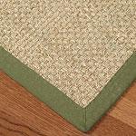 Cottage Living Seagrass Rug With Ivy Green Trim