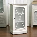 Cot Single Door Standing White Cabinet
