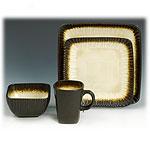 Cream Galaxy 16pc Stoneware Dinnerware Set