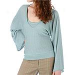 Cris Silk V-neck Sweater With Kimono Sleeves