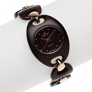 Croton Womens Stainlss Steel & Enamel Watch