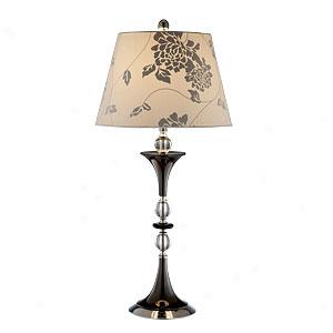 Cryystal & Black Nickkel 32in Table Lamp