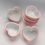 Cuisinart Set Of 6 Pink Heart Shaped Ramekins