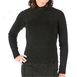 Cyrus Long Sleeve Knit Top With Wrapping Neckline