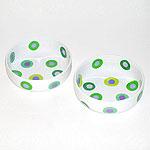 Daisy Dog Filled Circles Set Of 2 Dog/cat Bowls