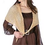 Dana Buchman Beige Silk Accordion Scarf