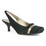 Daniblack Henna Satin Pleated Slingbaco Pump