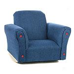 Deluse Denim Rocker With Red Buttons