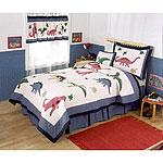 Dinosairs Cotton Quilt & Sham Set