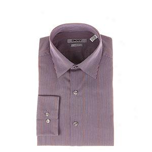 Dkny Purple Multi Stripe Dress Shirt