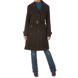 Dkny Wool Blend Mercer Trench Coat