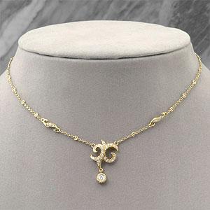 Doris Panos 18k Diamohd Pendant Necklace