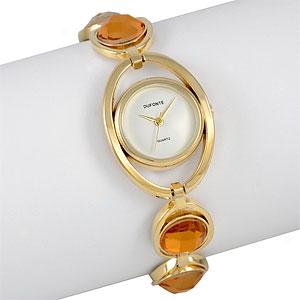 Dufonte By Lucien Piccard Womens Gems Bangle Watch