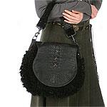 Elena Girardi Black Astrakan Hair Handbag