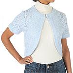 Eliza J Blue Wool Knit Shrug With Sequins