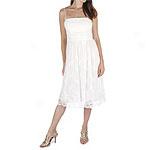 Eliza J. Ivory Floral Lace Strapless Dress