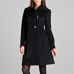 Ellen Tracy Black Zip-up Coat