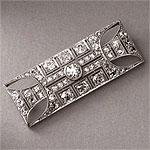 Estate 14k Gold & Platinum 6.00 Cttw. Diamond Pin