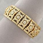 Estate 18k Yellow Gold 10.8 Ctw. Diamond Bracelet