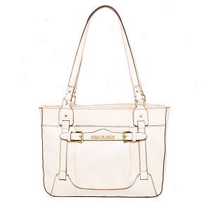 Etienne Aigner Ridgedale Ivory Leather Tote